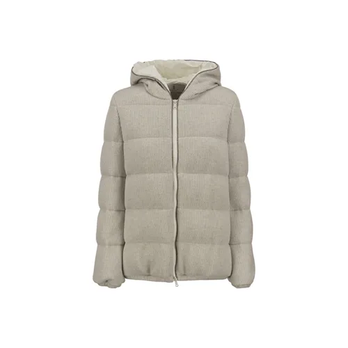 Brunello Cucinelli Серые Женские Пуховики