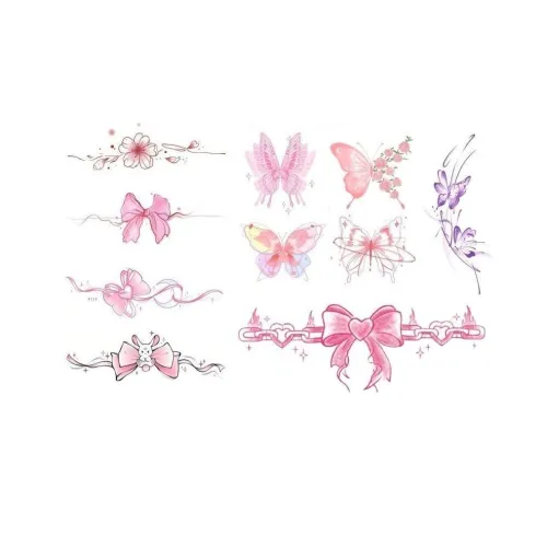 JIXUAN Розовый Замок Кость Английский язык Освежающие Временные Татуировки