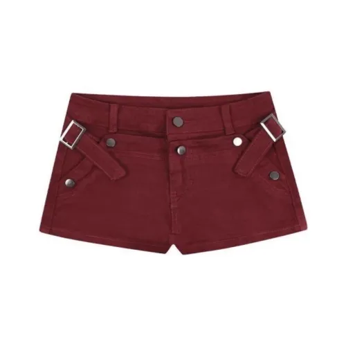 YEARNED Red Женские джинсовые шорты