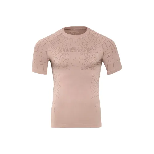GYMSHARK Tectonic Бесшовный T Рубашка Мужская Мокко Фуксия Ореховый Коричневый