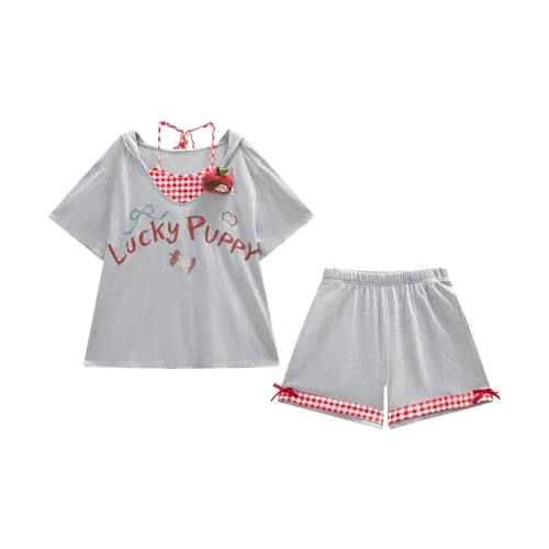 GUKOO Средний вересковый серый Женские пижамные комплекты