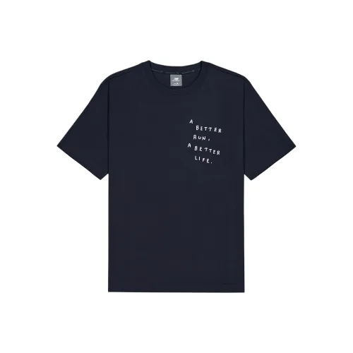 New Balance NB GREY T Рубашка Мужская Темно-синяя