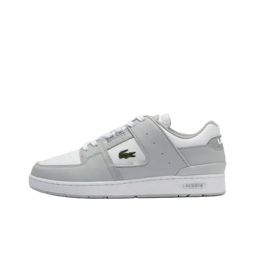 LACOSTE Court Cage Slip-Resistant Abrasion-Resistant Low Top Skateboard Shoes Men's Gray White Лакост Корт Кейдж Антислип Резистентный к Износу Низкие Кроссовки для Скейтбординга Мужские Серый Белый