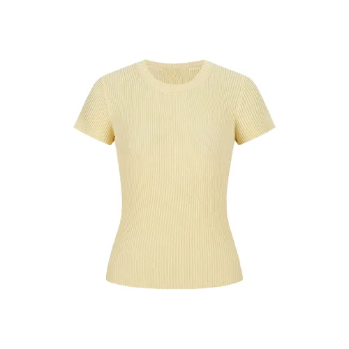 SYEEE WITH U Светло-желтые Женские Футболки
