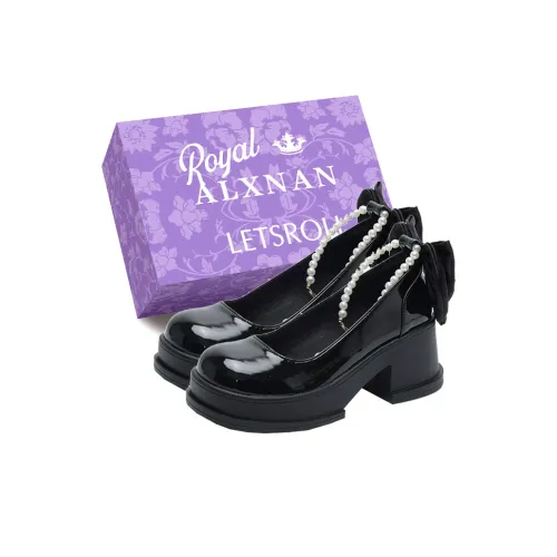 ALXNAN Грубый каблук Туфли Мэри Джейн Женские Коробка