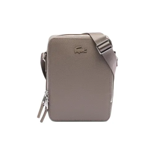 Lacoste Сумка через плечо из коровьей кожи Мужская Светло-коричневая