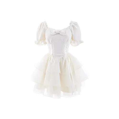 ABBY GODDESS Короткое платье с короткими рукавами женское