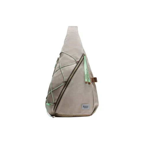 lululemon Нейлоновые сумки через плечо унисекс цвет дубовый коричневый мокко лаймово-зеленый