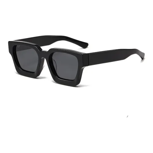 Thunder Pailong Пластиковая оправа Квадратные Солнцезащитные очки Унисекс Черный Белый Серый