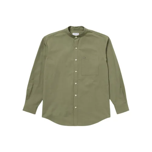 LACOSTE Рубашка Мужская Хаки Оливковая