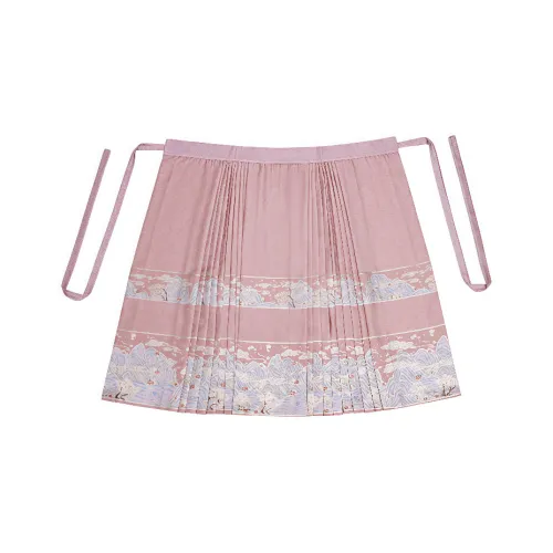 SONDR Розовое золото Ткани вязаные Китайская юбка с узором "конское лицо" Женская Ханьфу