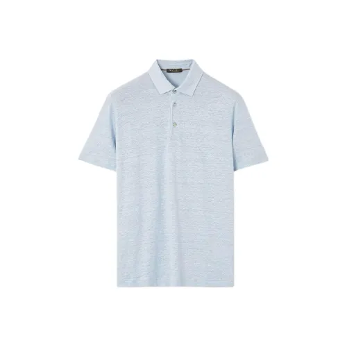 Loro Piana Мужская поло синего цвета
