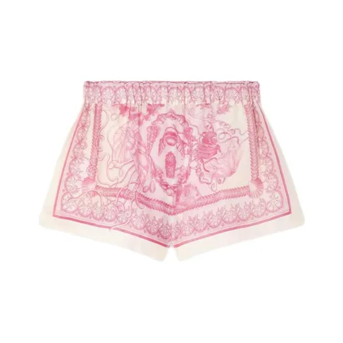 VERSACE Barocco UNDERWATER Повседневные шорты Женские Розовый