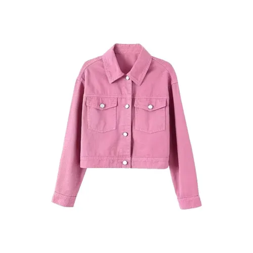 RHBSW Розовый Женские Джинсовые Куртки