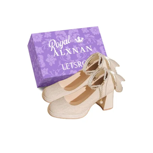 ALXNAN Грубый каблук Высокие каблуки Женские Шампанское