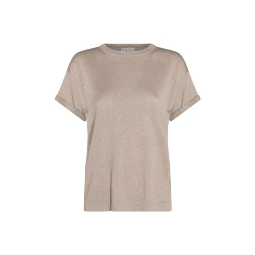 BRUNELLO CUCINELLI Стандартная рубашка T Женская Бежевая