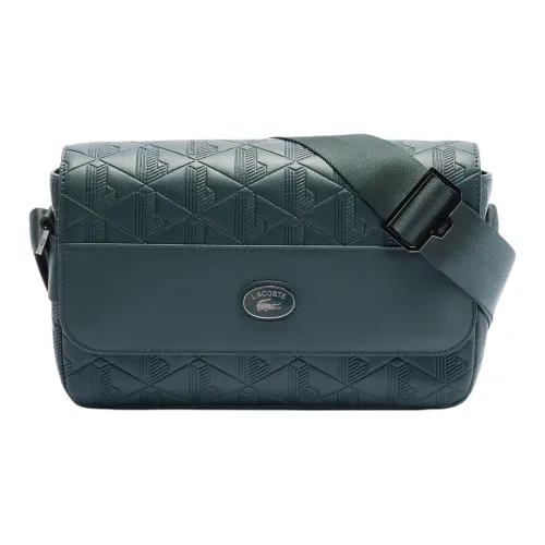 LACOSTE Сумка через плечо из коровьей кожи стандартная унисекс зеленая