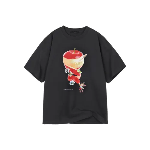 Purey Черная Унисекс Футболка