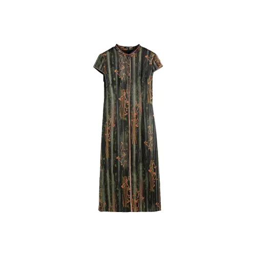 Hang Yi Court Короткий рукав Платье Женское