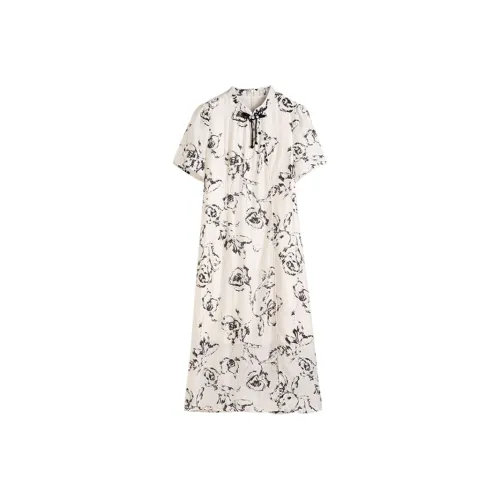 Hang Yi Court Короткий рукав Платье Женское