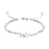 Браслет-шнурок "Бабочка влюблена в цветок"