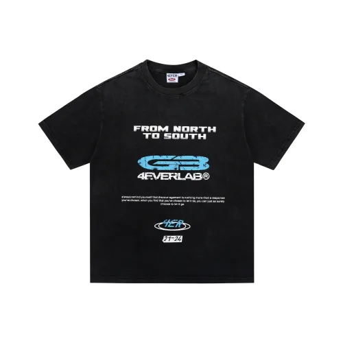 4EVER LAB Промытый черный Унисекс Футболка