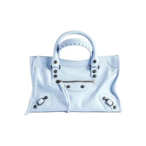 Balenciaga Le City Sheepskin Bag Small Women's Cloud Blue
