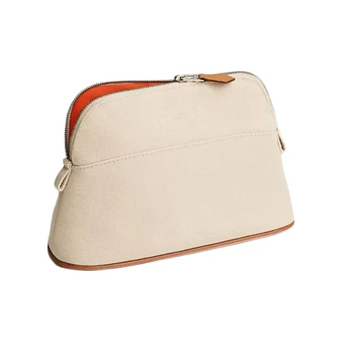 HERMES Bolide Хлопок Клатч Мини Женский 27 Naturel Естественный Цвет