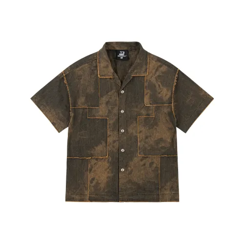 XINYINSU Рубашка Унисекс Желто-Синий