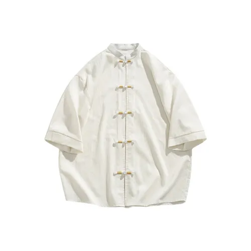 JIARONG Белая унисекс рубашка