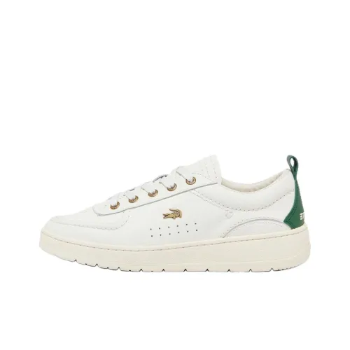 LACOSTE UMPIRE Slip-resistant Abrasion-resistant Low Top Skateboard Shoes Men's White Green ЛАКОСТ УМПИР Слип-резистентный Аbrasion-resistant Низкий Топ Скейтборд Кроссовки Мужские Белый Зеленый