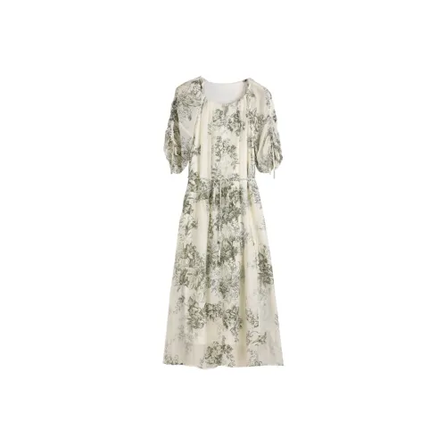 Hang Yi Court Короткий рукав Платье Женское