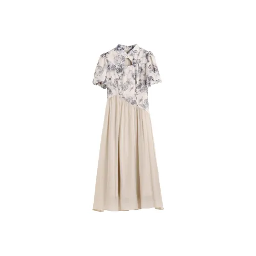 Hang Yi Court Короткий рукав Платье Женское