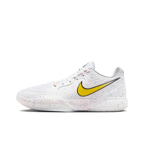 Nike Ja Morant 2 Slip-resistant Abrasion-resistant Low-top Basketball Shoes Unisex White Найк Ja Morant 2 Противоскользящие Устойчивые к истиранию Низкие Баскетбольные Кроссовки Унисекс Белый
