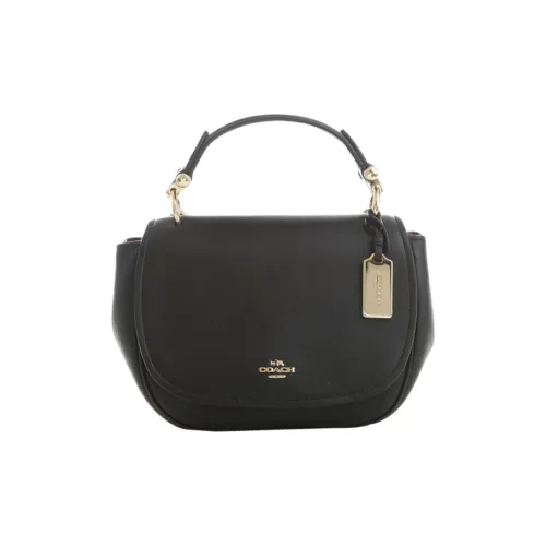 COACH Nomad Кожа Купольная Сумка Сумка Сумка через плечо Сумка через плечо Маленькая Женская Черная
