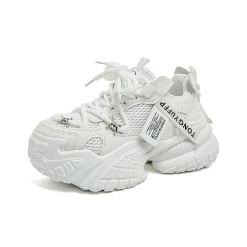 Dragon Dance Дышащие Кроссовки с Низким Верхом и Толстой Подошвой для Увеличения Высоты Женские