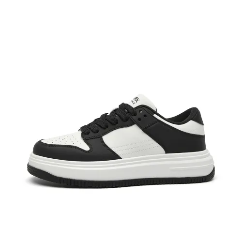 FAIRWHALE визуально увеличивает рост Низкие кроссовки для скейтбординга Мужские Черный Белый