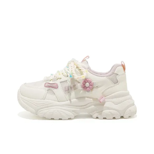 Warrior Аbrasion Resistant Легкий Увеличение Высоты Низкий Топ Кроссовки с Толстой Подошвой Женские