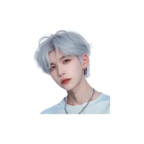 YOUXI Корейский стиль Светло-синий Серый Естественный Повседневный Ледяной Синий Перука для коротких волос