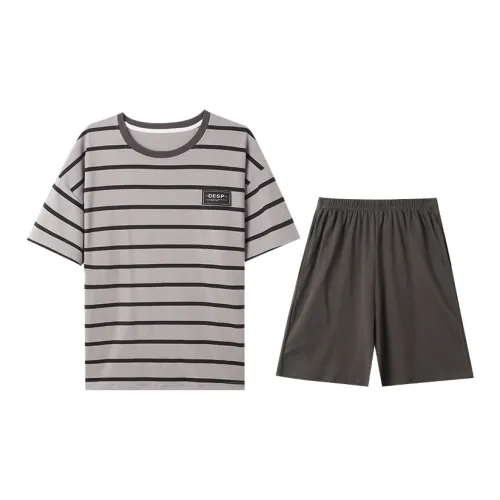 Mulong Family Пижамный комплект Унисекс Темно-коричневый