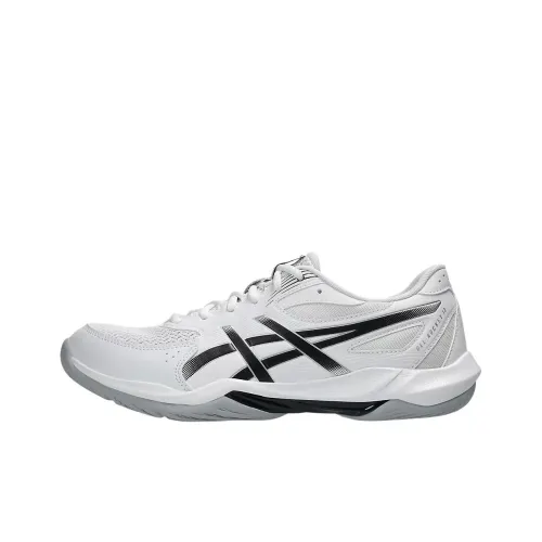 Asics Гель Ракета 12 Устойчивые к абразиву Низкие Кроссовки для тренировок Мужские Белый Черный