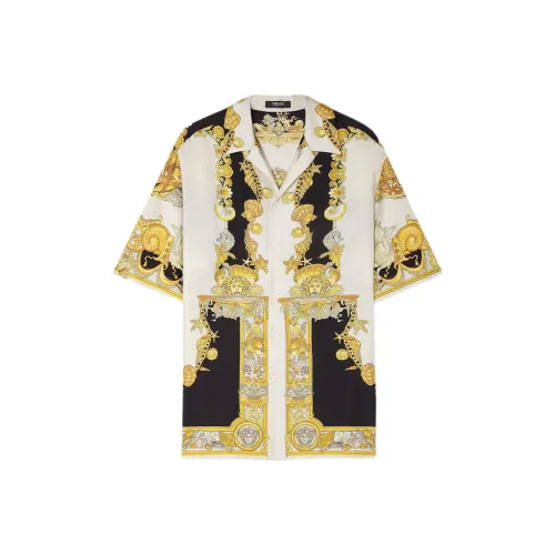 VERSACE Коралловый THEATRE Рубашка Мужская Белая