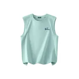 [100% cotton] Аква Зеленый (Синий Сердце Логотип на груди)