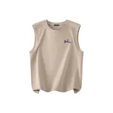 [100% cotton] Песочный (Синий Настроение Логотип на груди)