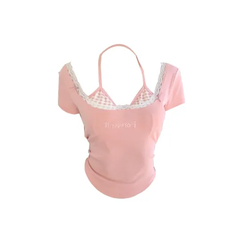 MEIJIAO Розовые Женские Майки