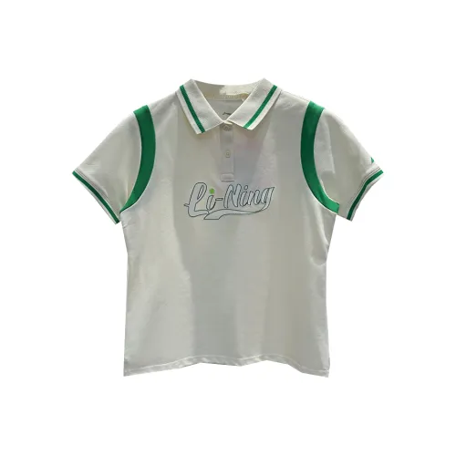 LINING YOUNG Поло Теннис SS25 Ванильный Белый Подростки