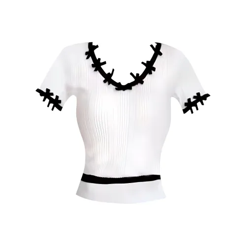 MO VOICE Белый и Черный Женские Футболки