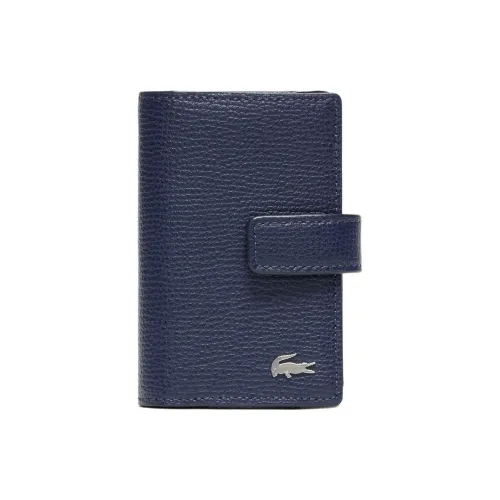 LACOSTE Коровья кожа Key Pouch Мужской Морской синий