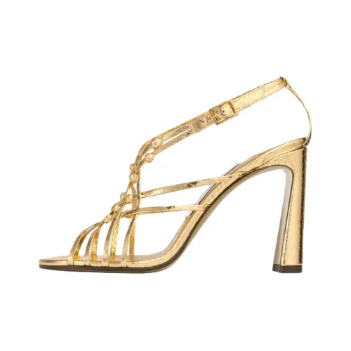 Jimmy Choo Felice One Sandals with Strap 9cm Women's Gold