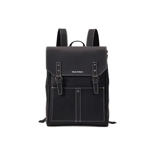 Mulinsen Полиэстер с ПУ (полиуретан) Рюкзак Унисекс Черный